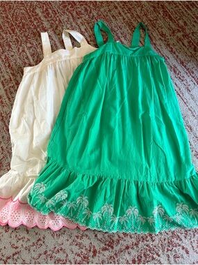 Old Navy White and Green Dress Duo